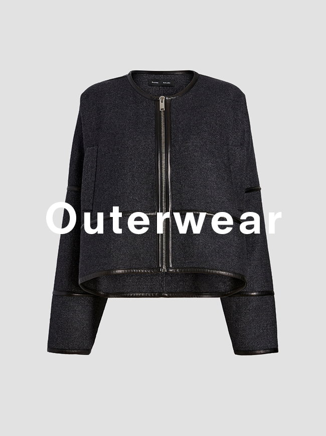 Ticiana Jacket in Double Wool Twill in Charcoal Melange, 'Outerwear' overlaid