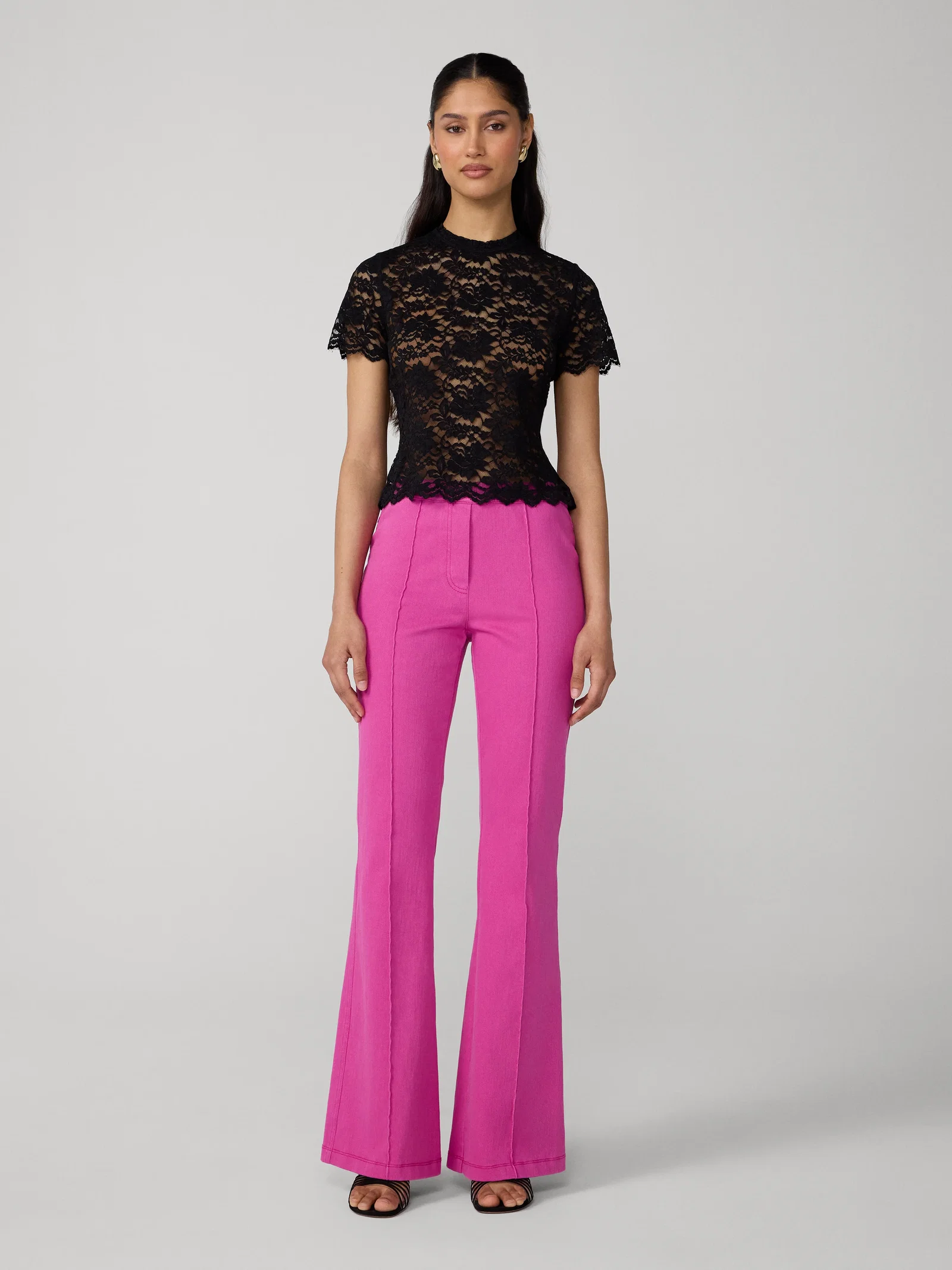 Image of Perfect Short Sleeve Lace Top