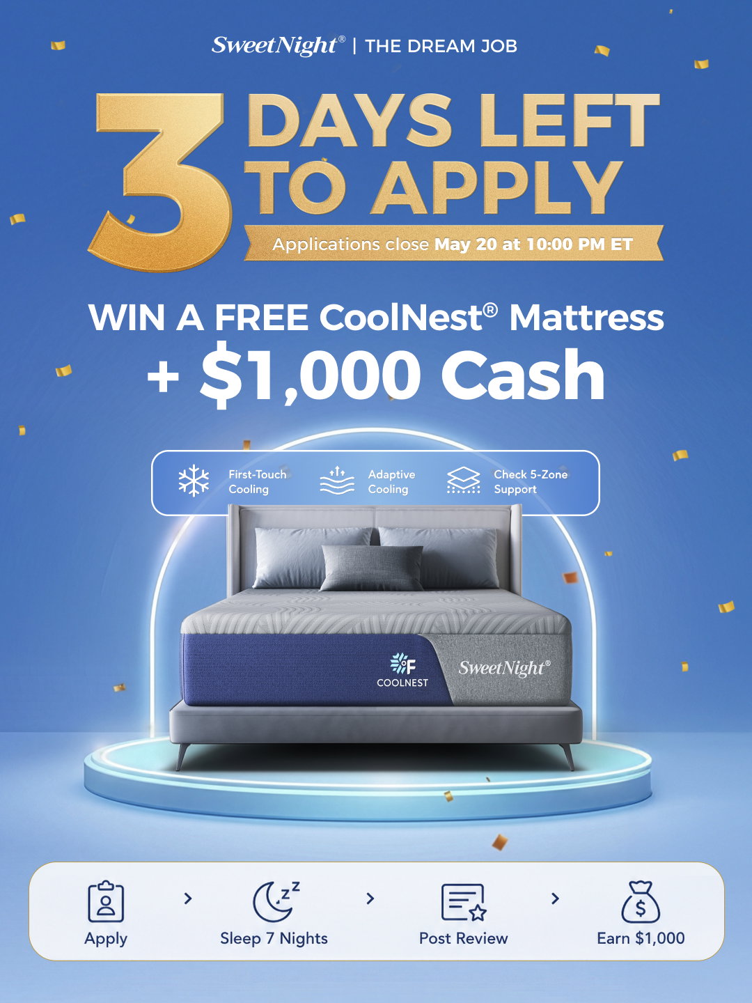 Apply May 15 to get paid while you sleep 😴💸