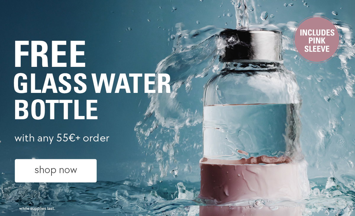 free glass water bottle 