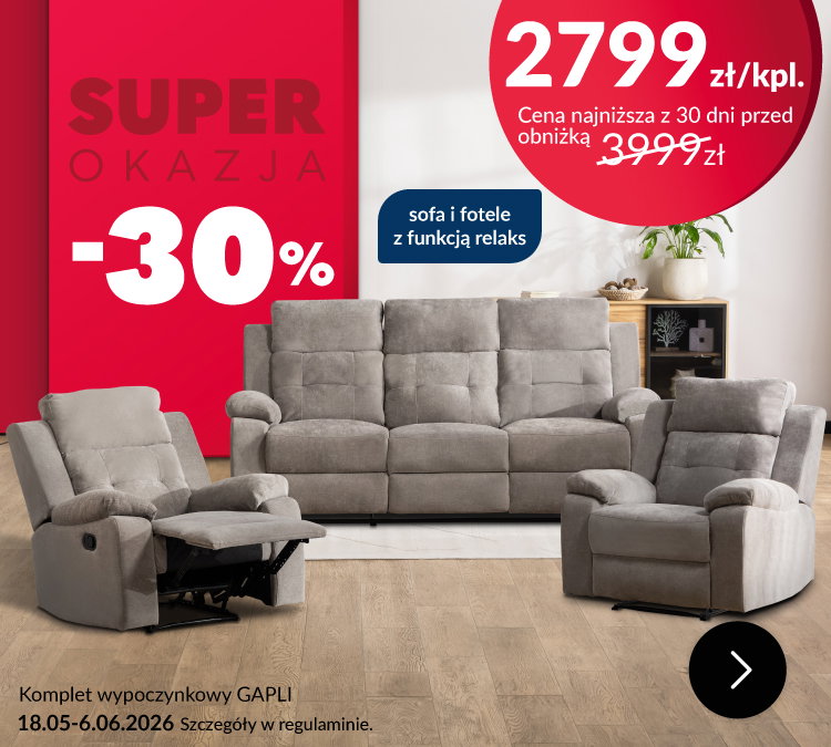 Superokazja komplet wypoczynkowy GAPLI -33%