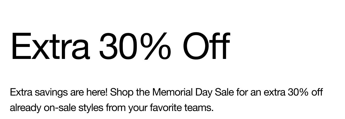 Extra 30% Off.