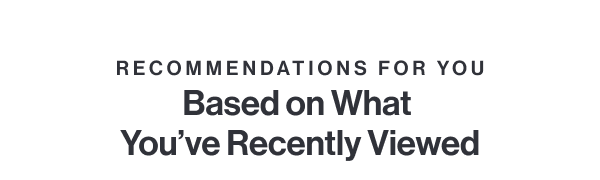 Recommendations for you, based on products you recently viewed