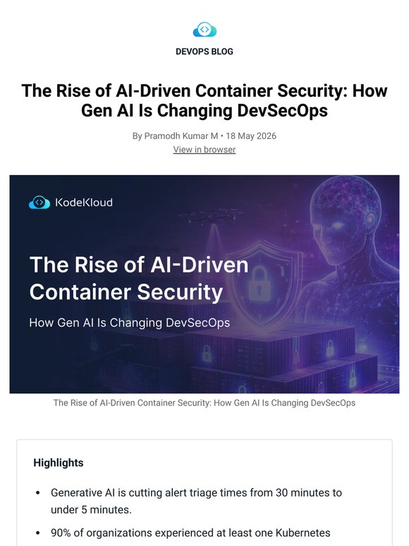 The Rise of AI-Driven Container Security: How Gen AI Is Changing DevSecOps