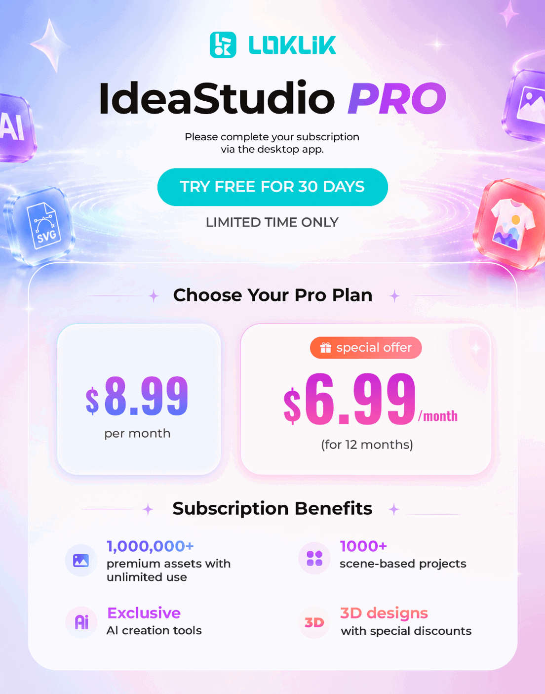 LOKLiK IdeaStudio Pro Annual Plan