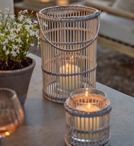 Solar Wicker String Lights