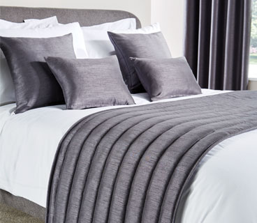 Comfort Simplicity Bed Runner Pewter