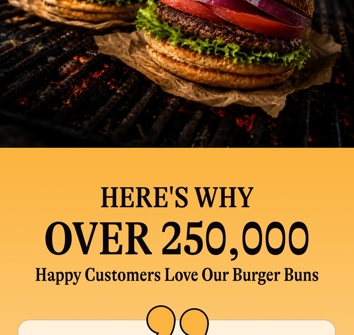 Here's why  over 250,000 happy customers love our burger buns