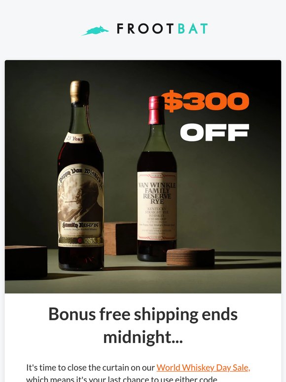 World Whiskey Day Sale Final Hours