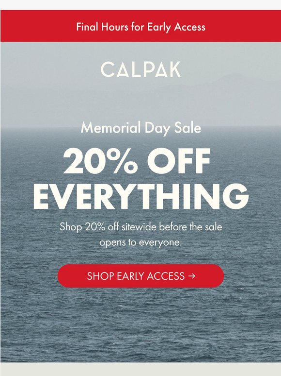 Don't Miss Out: 20% Off Early Access