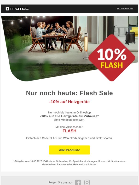 ⚡Nur noch heute: -10% auf Heizgeräte