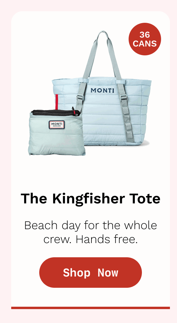 The Kingfisher Tote - Beach day for the whole crew. Hands free.