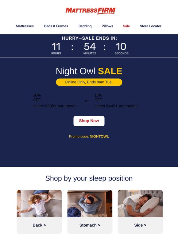 🌙 Enter code NIGHTOWL for up to 20% off qualifying purchases