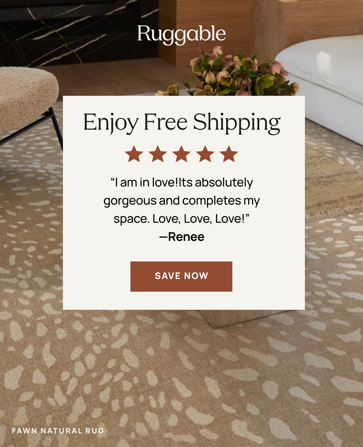 Enjoy Free Shipping [Click here to Experience The Ruggable Difference]