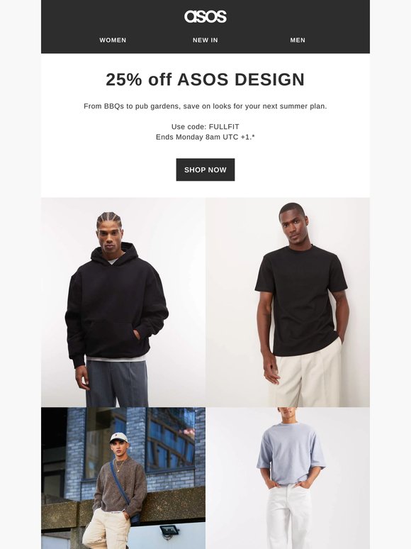 25% off ASOS DESIGN