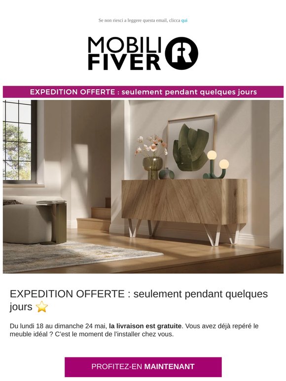 ⏰ Expédition gratuite : uniquement jusqu’au 24 mai !