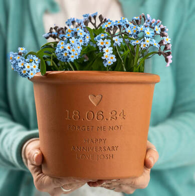 Personalised Forget Me Not Plant Pot