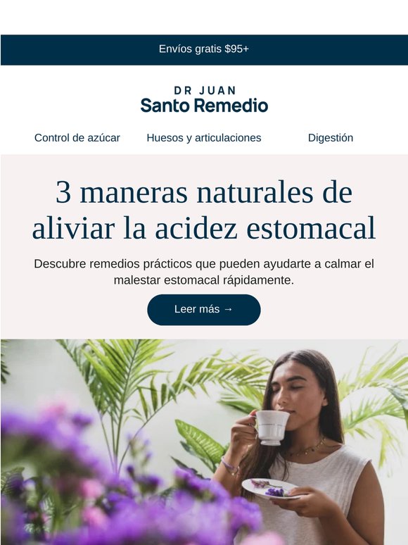 ¿Acidez estomacal? Prueba estos remedios naturales
