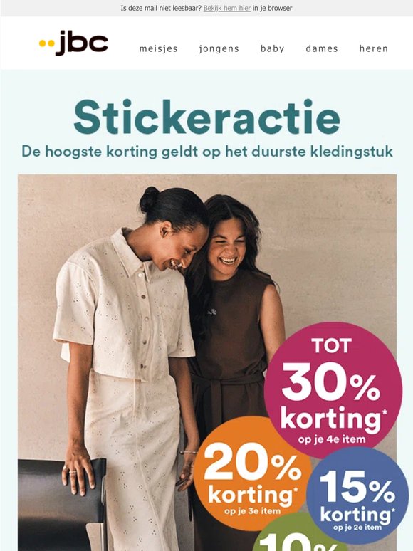 Oef, net op tijd: tot -30% op alles ⏰