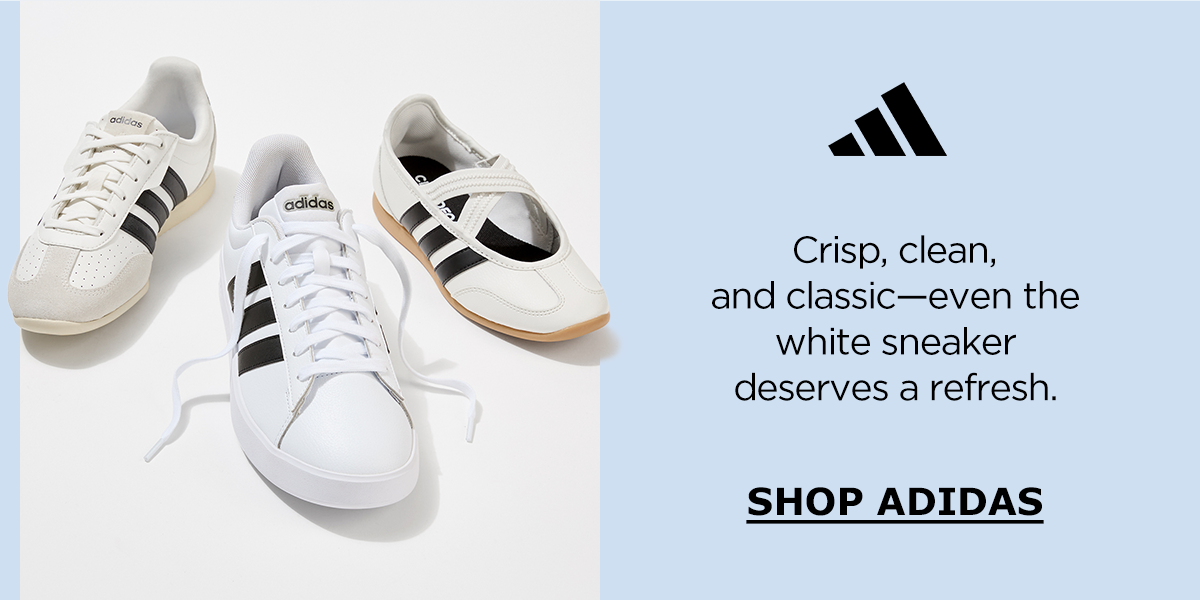 Adidas | Crisp, clean, and classic—even the white sneaker deserves a refresh. | SHOP ADIDAS