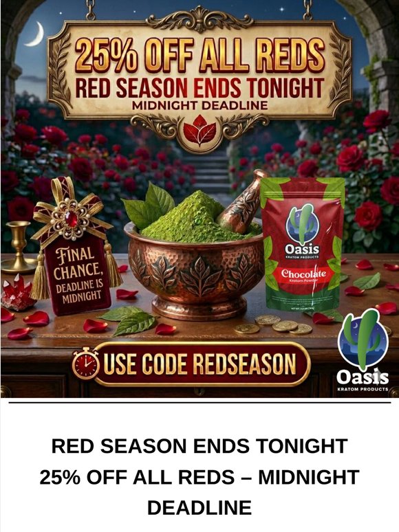Red Season Is Over At Midnight
