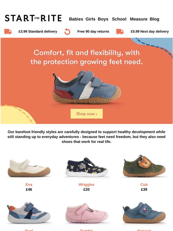Discover our barefoot friendly styles