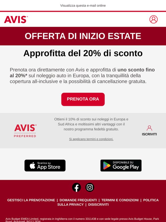 Il tempo stringe: sconti fino al 20%