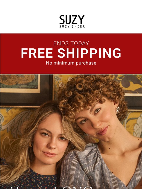 FREE SHIPPING ENDS TODAY