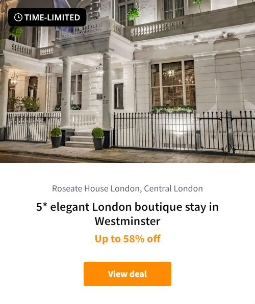 5* elegant London boutique stay in Westminster