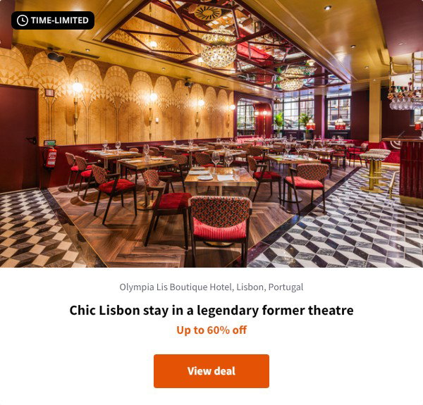 Chic Lisbon stay in a legendary former theatre