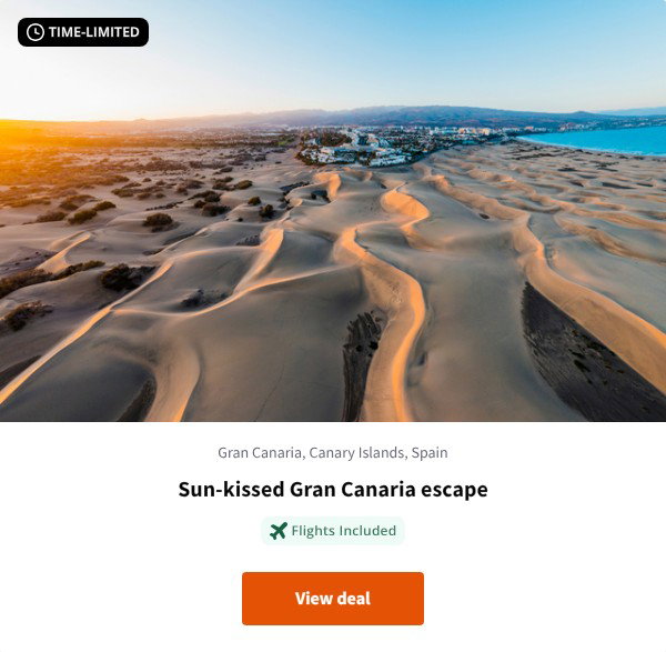 Sun-kissed Gran Canaria escape