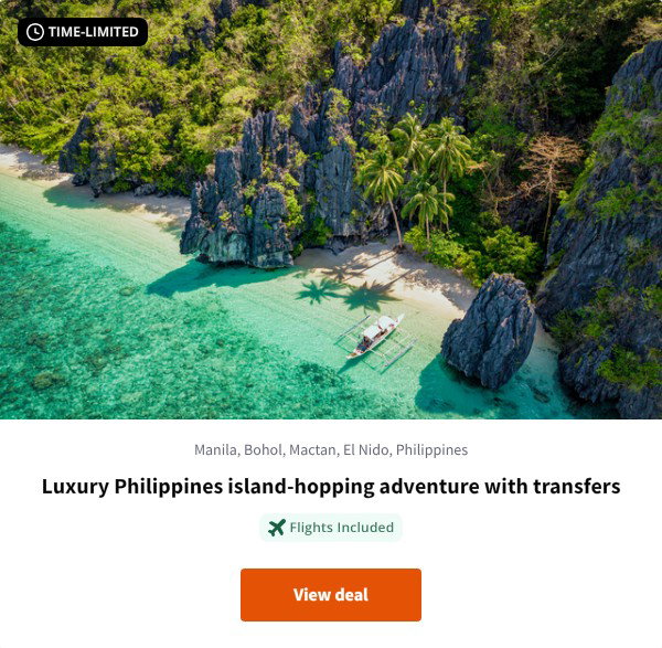 Luxury Philippines island-hopping adventure with transfers