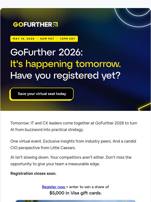 Final Call: GoFurther 2026 is Tomorrow