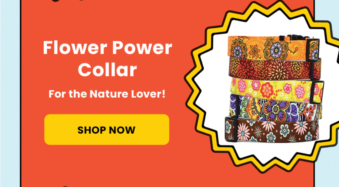 Flower print collars