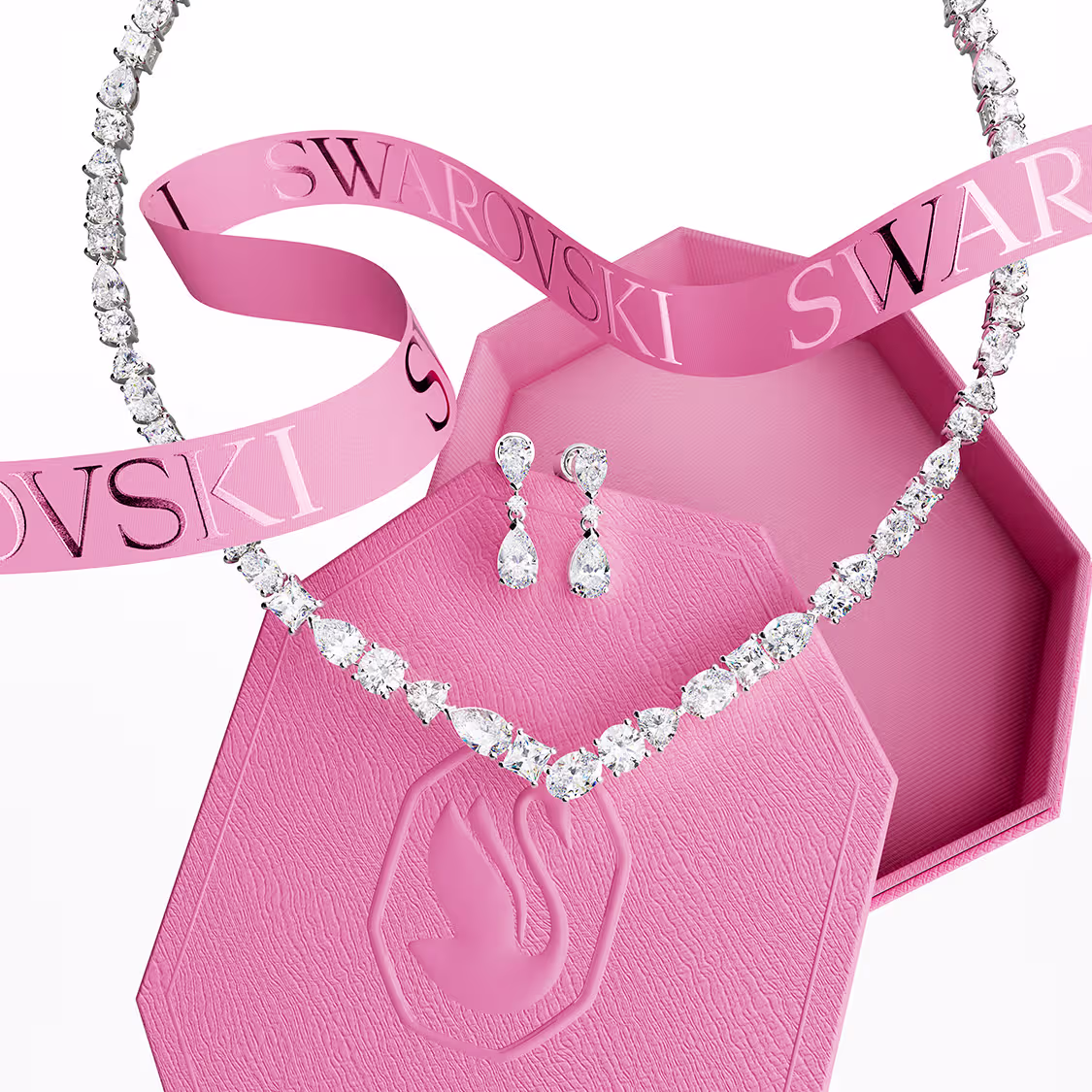 Mesmera set on pink Swarovski gift box