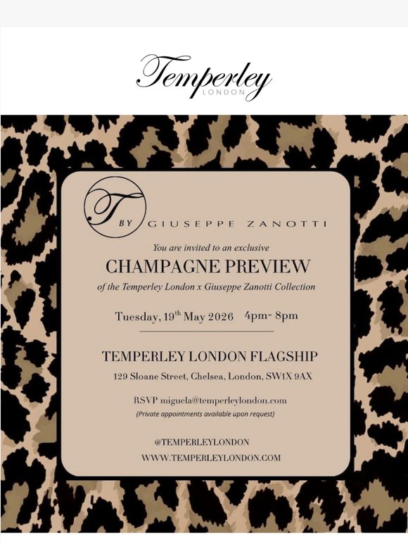 An Exclusive Private Preview: Temperley x Zanotti