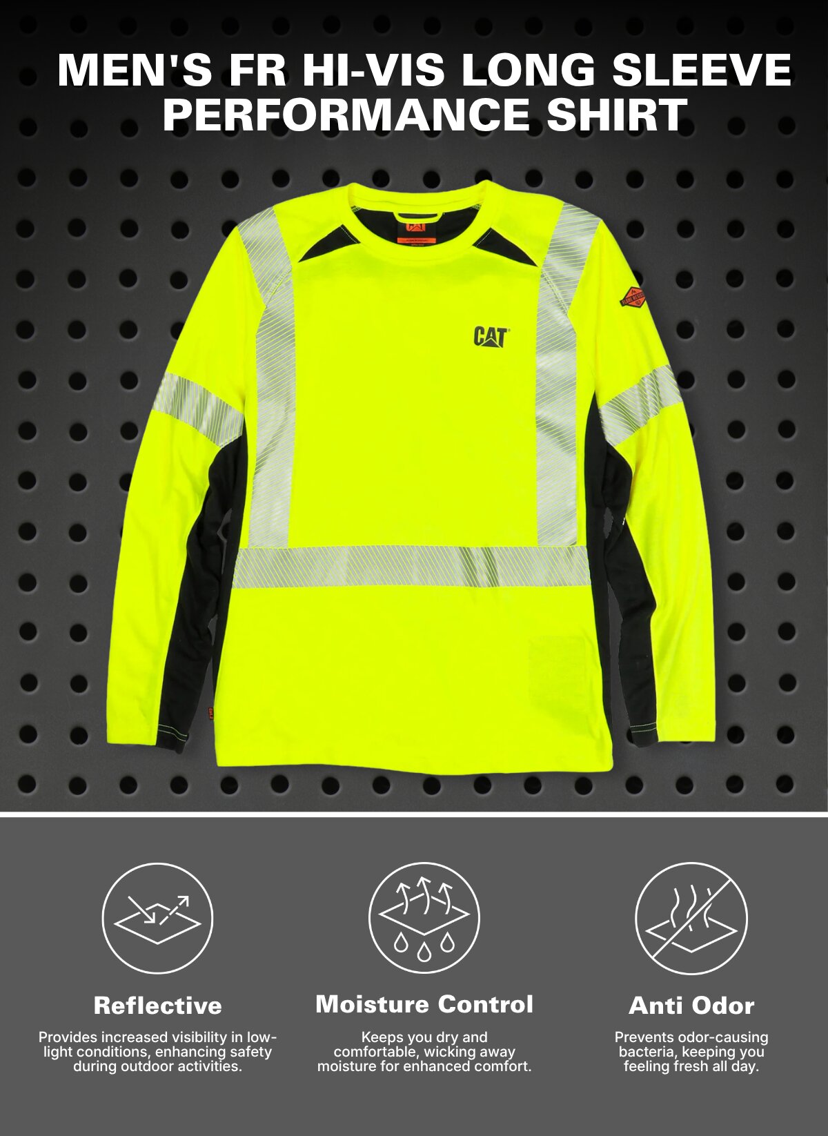 MEN'S FR HI-VIS LONG SLEEVE PERFORMANCE SHIRT
