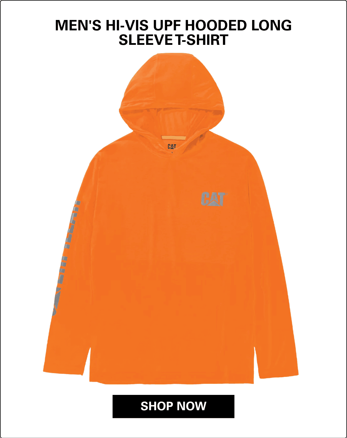 MEN'S HI-VIS UPF HOODED LONG SLEEVE T-SHIRT