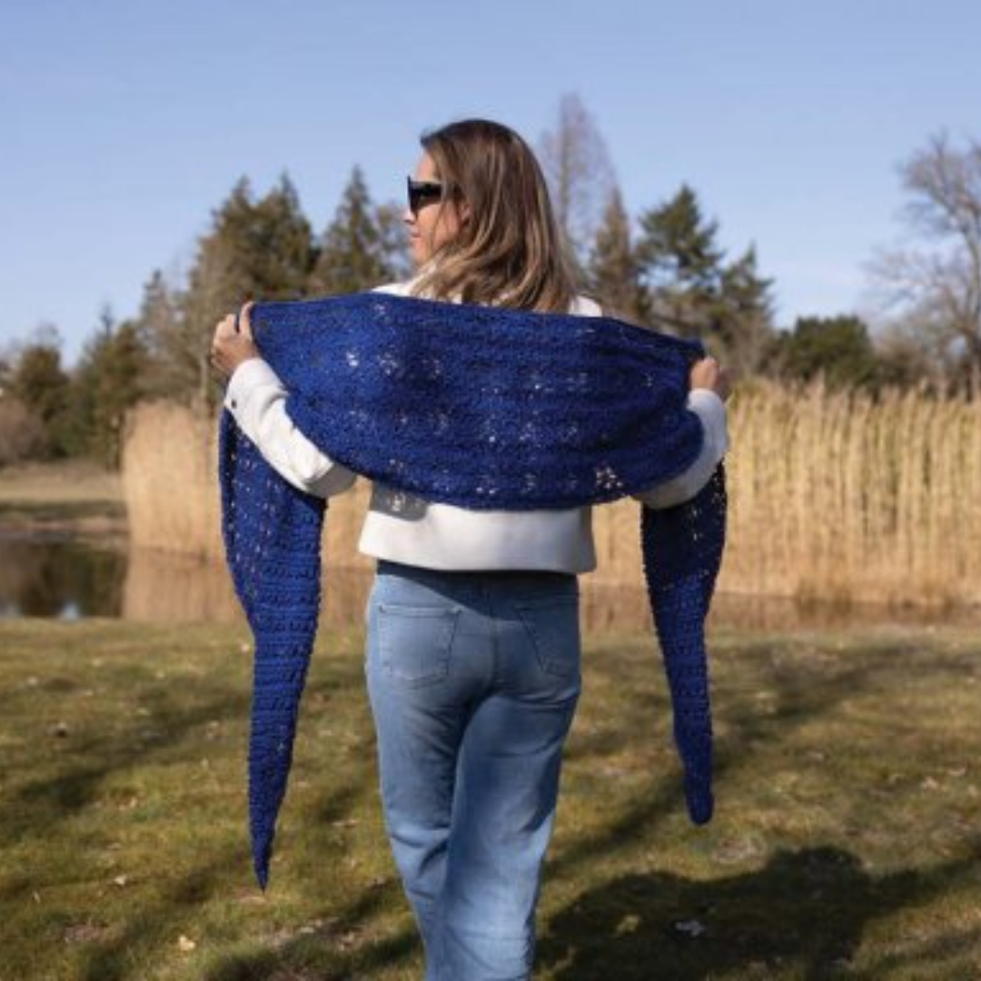 Breipakket: Omslagdoek Blue Star