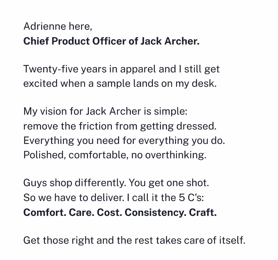 Adrienne here, Chief Product Officer of Jack Archer.
