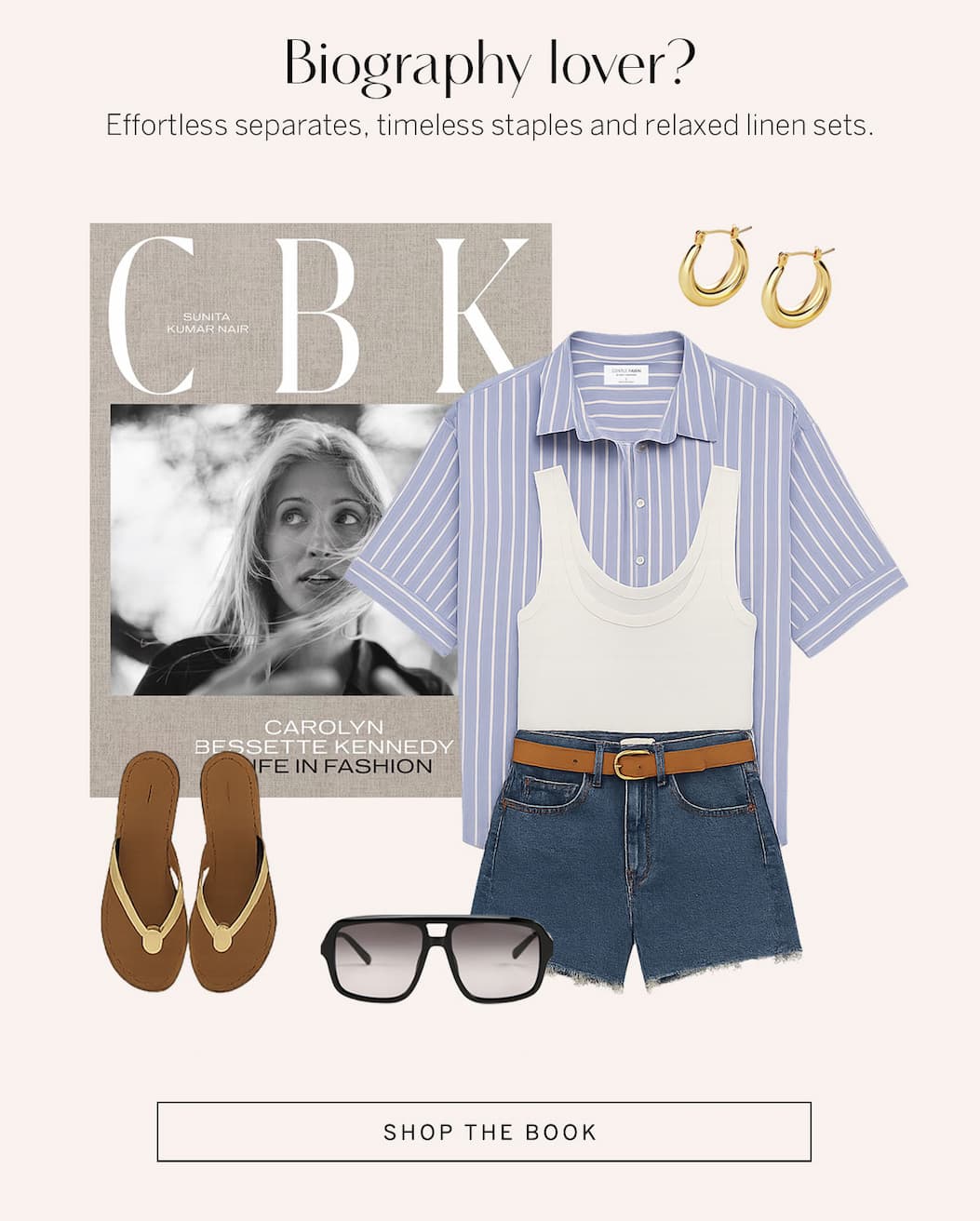 Style ideas for biography readers. A button up shirt and tank top