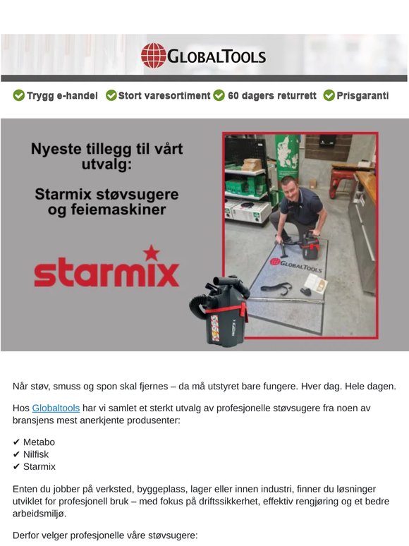 Gode tilbud på profesjonelle støvsugere