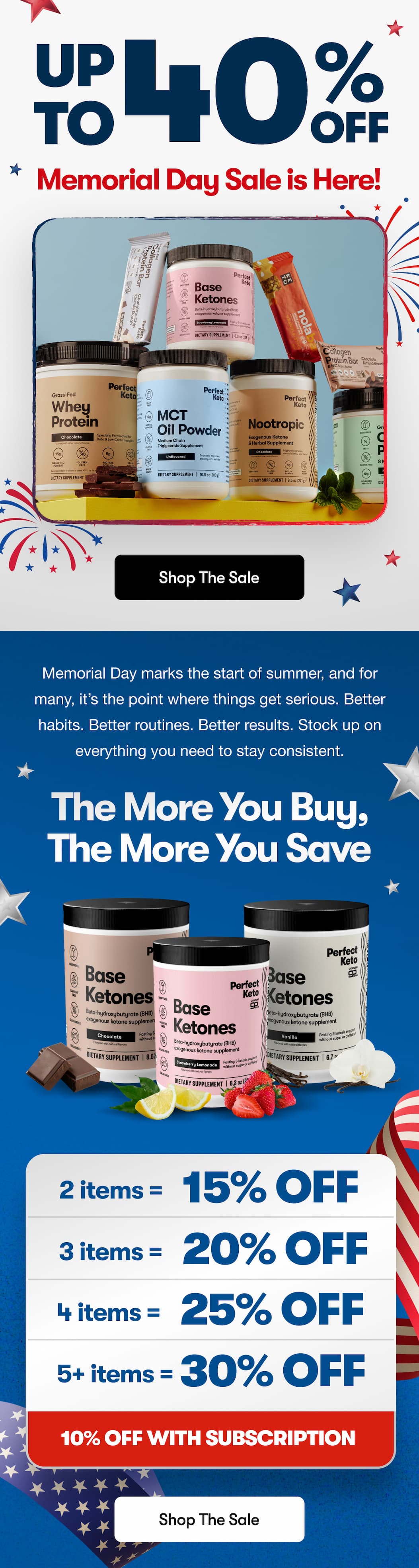 Up to 40% off Memorial Day Sale