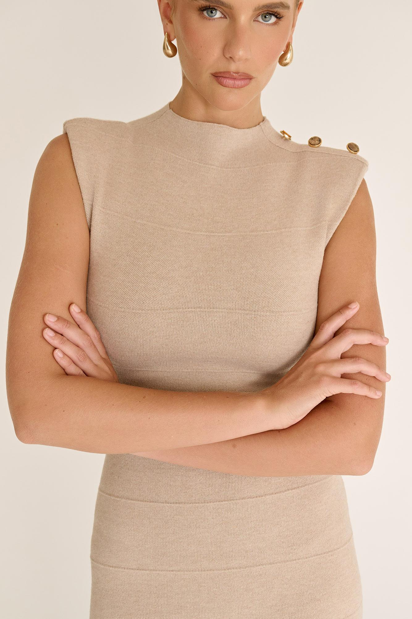 Image of Ether Knit Dress - NATURAL, XS