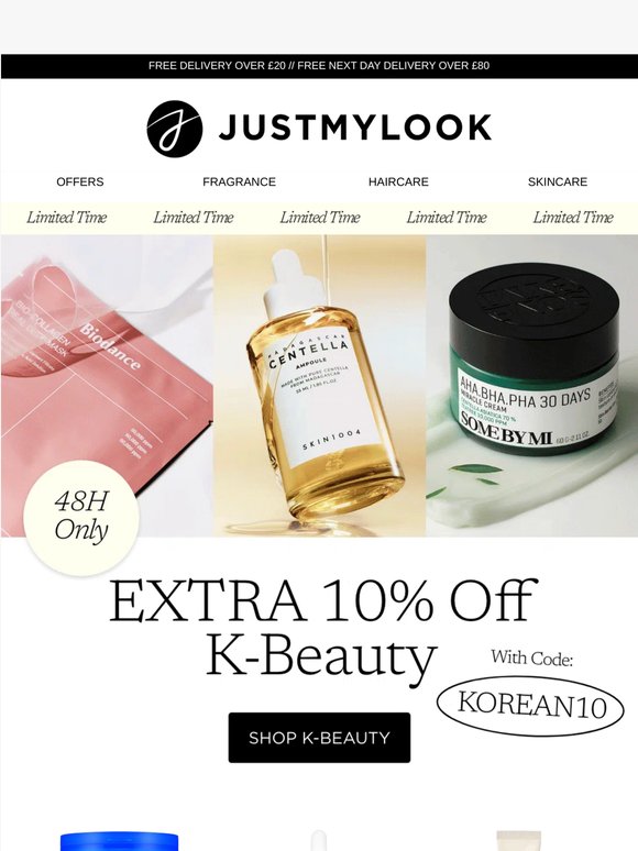 EXTRA 10% OFF K-Beauty 🚨 Email exclusive!