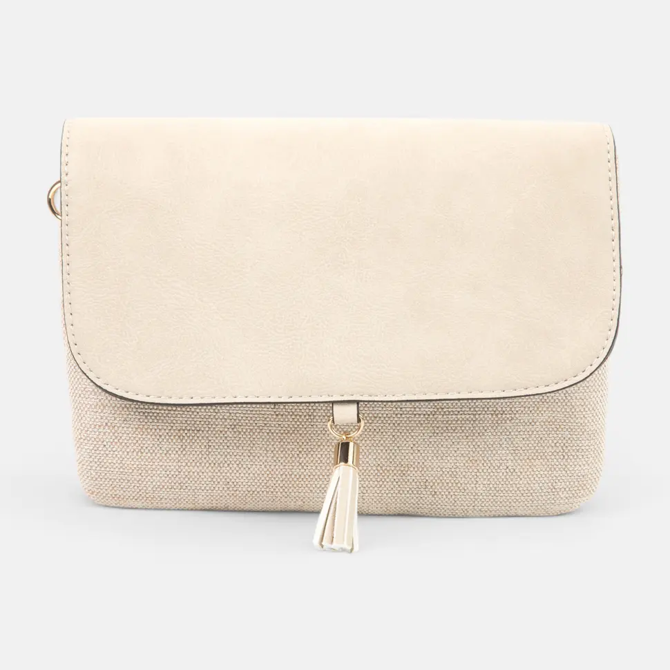 Sac bandoulière beige