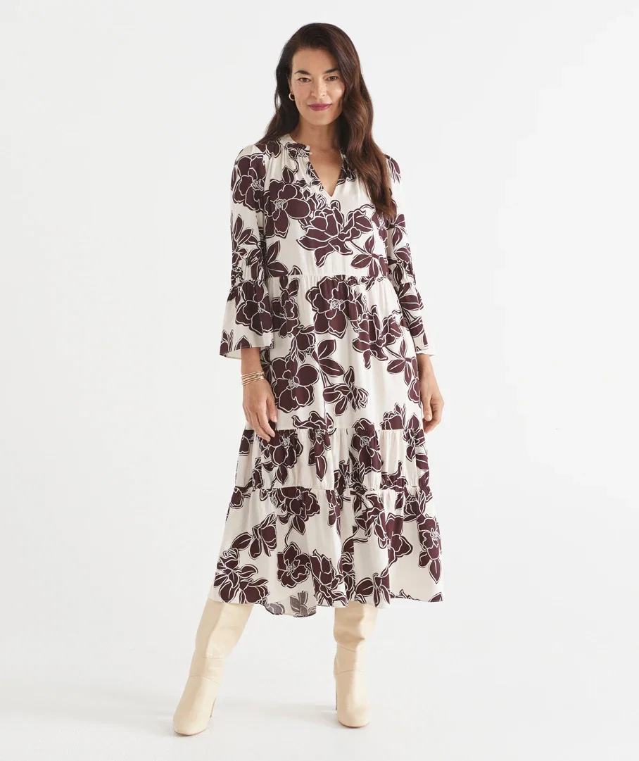Batik Floral Bloom Maxi Dress
