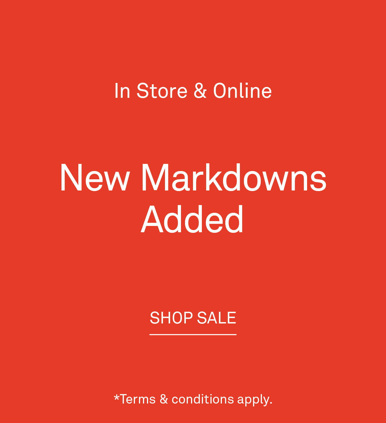 New Markdowns Added
