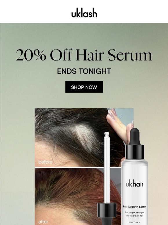 ENDS TONIGHT: 20% off Hair Serum