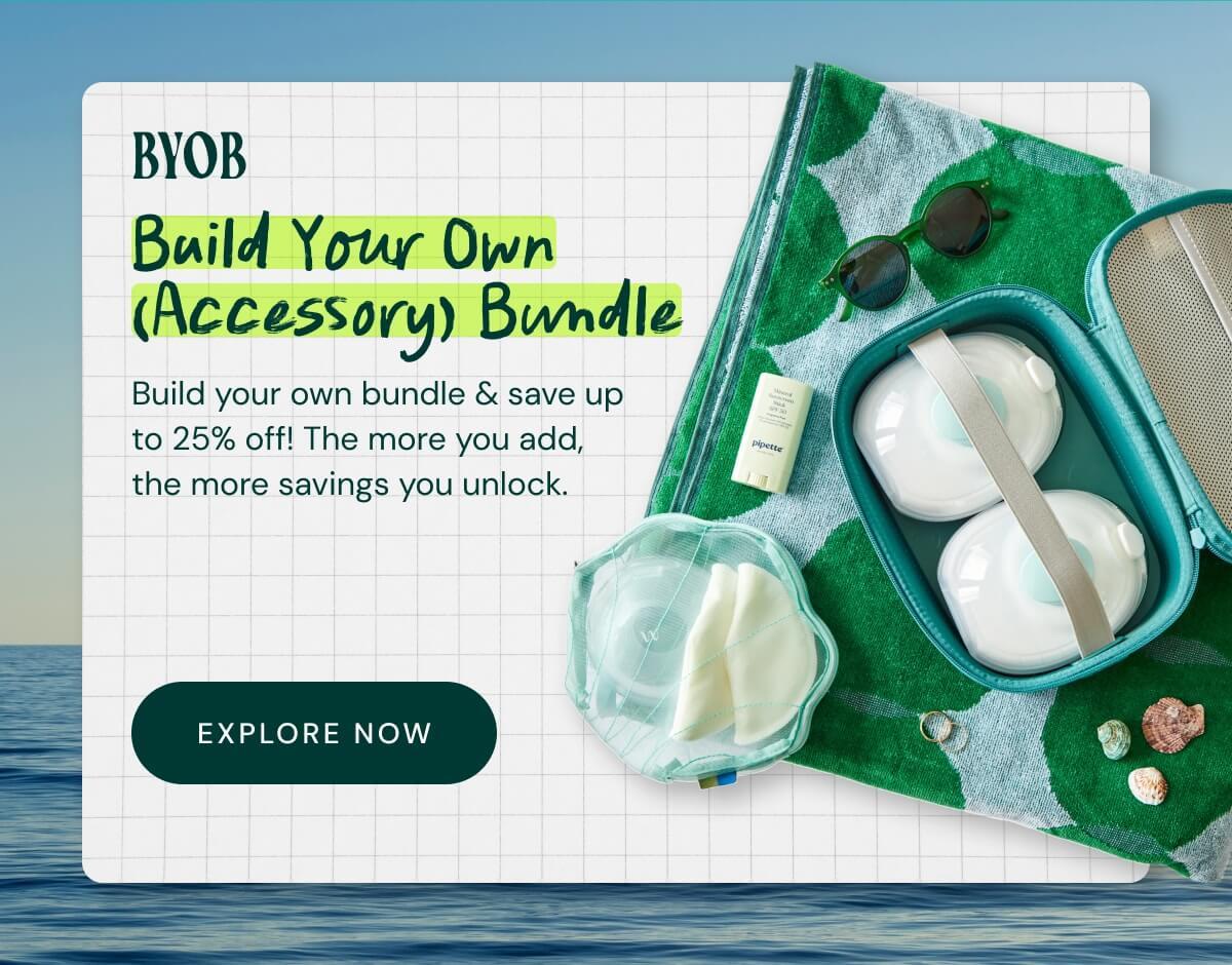 Breast pump accessories bundle with towel sunglasses and carrying case